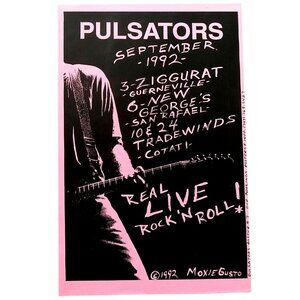 Pulsators 1992 California Tour 11x17 Poster Ziggurat New George's Tradewinds